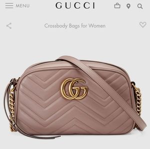 Gucci Marmont Small Shoulder/Crossbody Dusty Pink